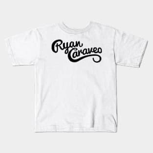 Ryan Caraveo Retro Logo Black Kids T-Shirt